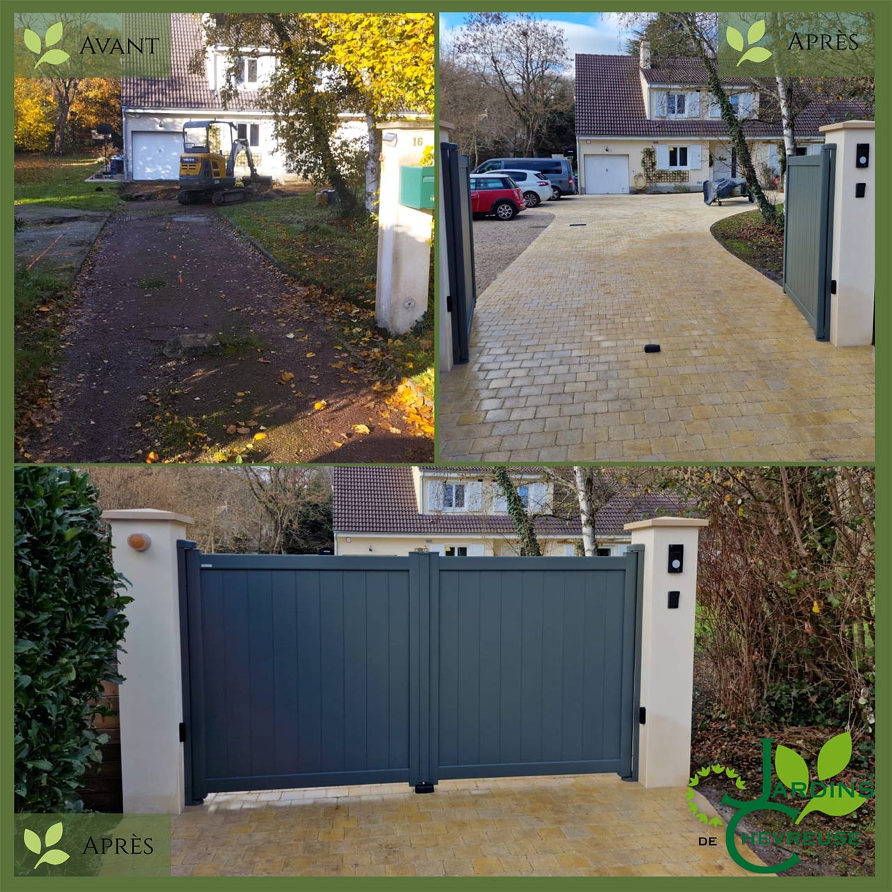 portail-aluminium-kostum-vallee-de-chevreuse-avant-apres Pose de portail aluminium Kostum Vallée de Chevreuse 78